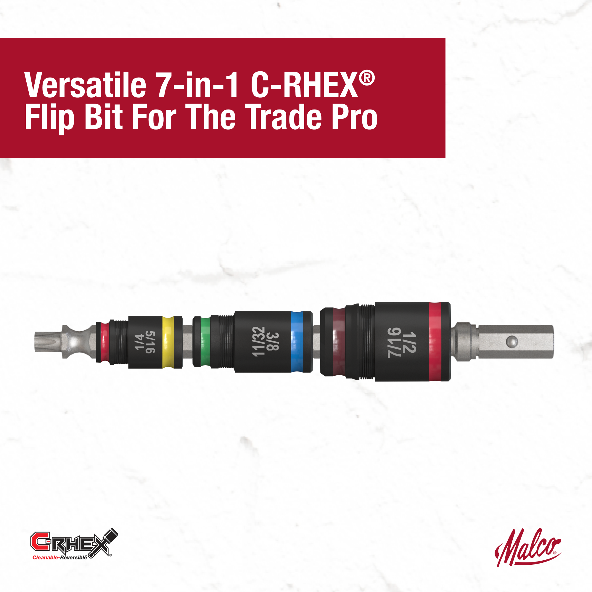 Malco Tools MTT25 7-in-1 C-RHEX® Flip Bit T25 Model - Edmondson Supply