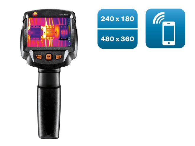 Testo 0560 8716 871s - Thermal imager (240 x 180 pixels, App) w/Wireless Connectivity - Edmondson Supply