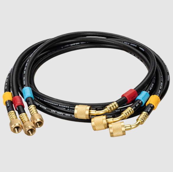 Fieldpiece HR3L 1/4″ Low Loss Valves Hose Set – 3 Pack - Edmondson Supply