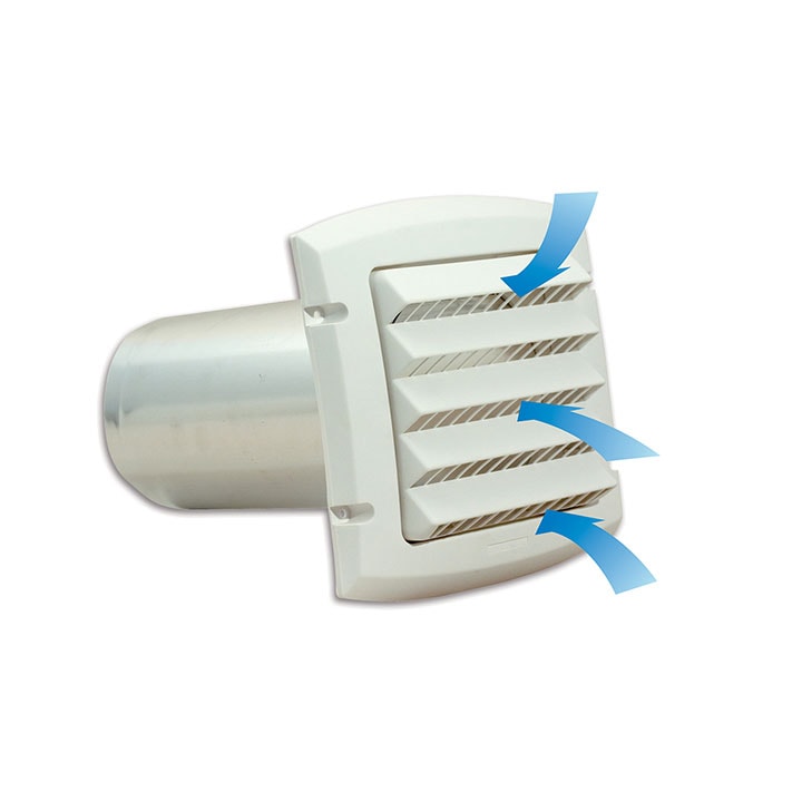 Dundas Jafine IH6WXZ 6" ProVent Intake Hood, White - Edmondson Supply