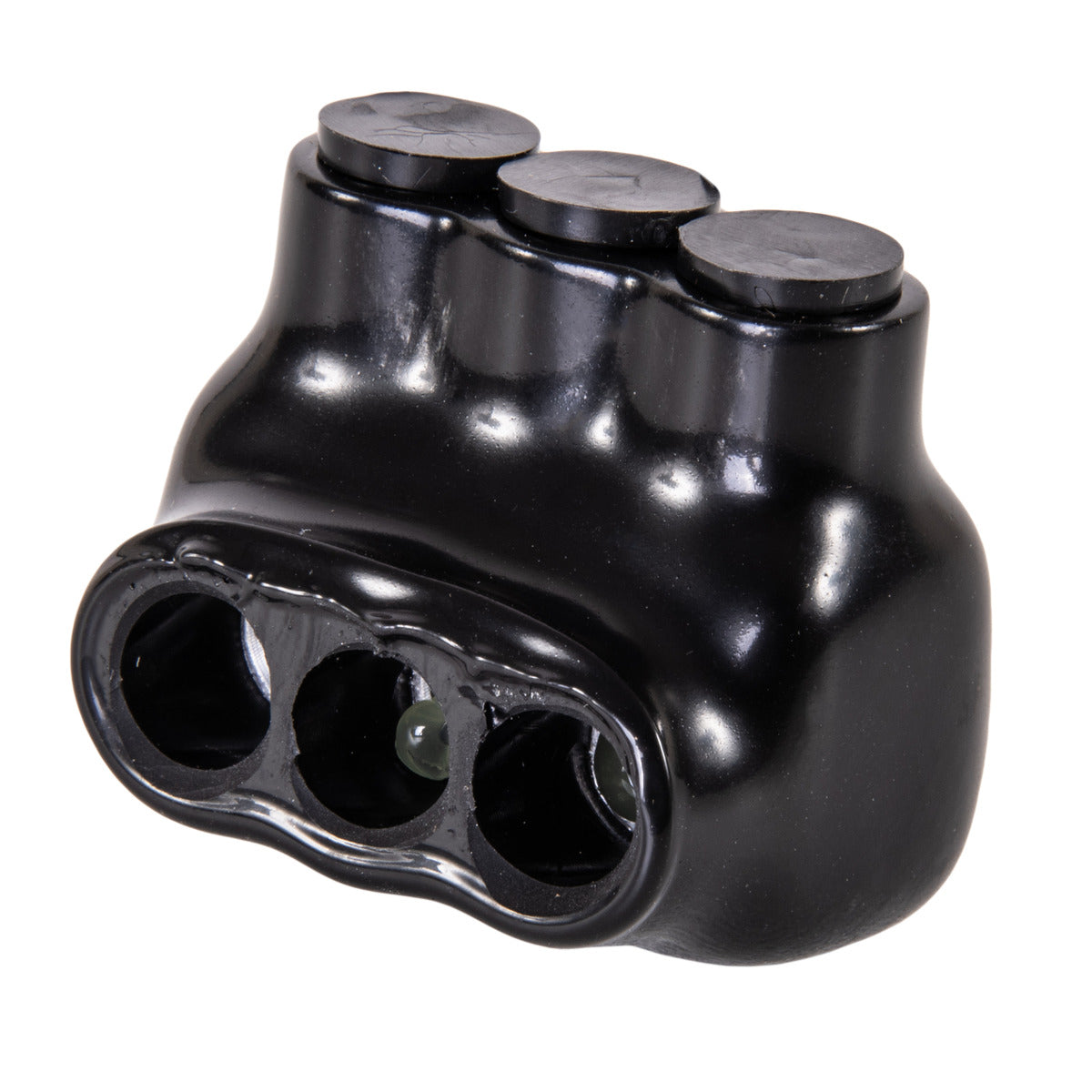 NSI IPL4-3 3-Port Black Multi-Tap Pre-Insulated Connector, 4-14 Gauge - Edmondson Supply