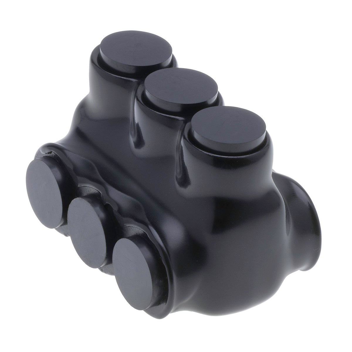 NSI IPLD1/0-3B Polaris 3-Port Black Multi-Tap Pre-Insulated Connector, 1/0 AWG - 14 AWG (Dual-Sided Entry) - Edmondson Supply