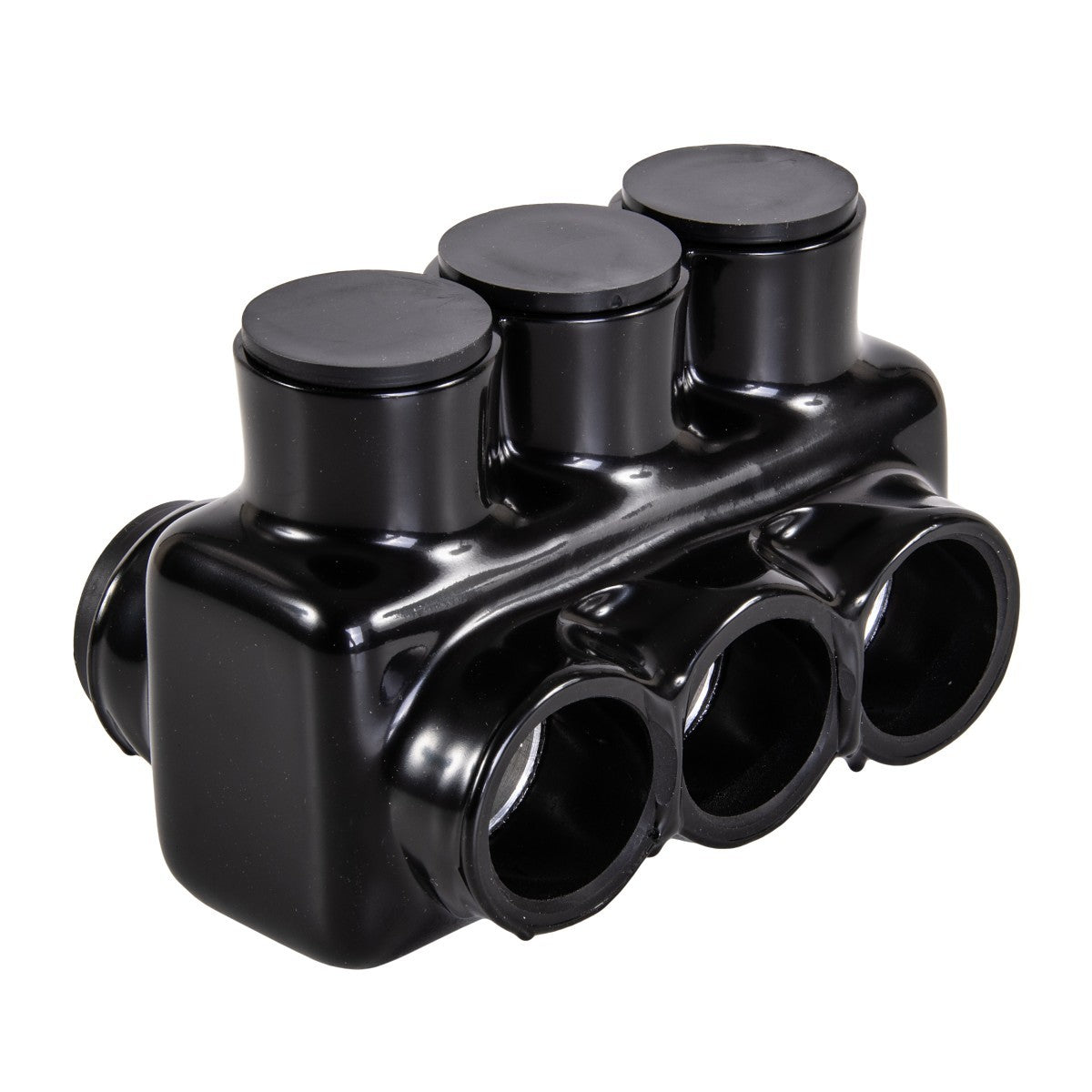 NSI IPLD250-3B Polaris 3-Port Black Multi-Tap Pre-Insulated Connector, 250 MCM - 6 AWG (Dual-Sided Entry) - Edmondson Supply