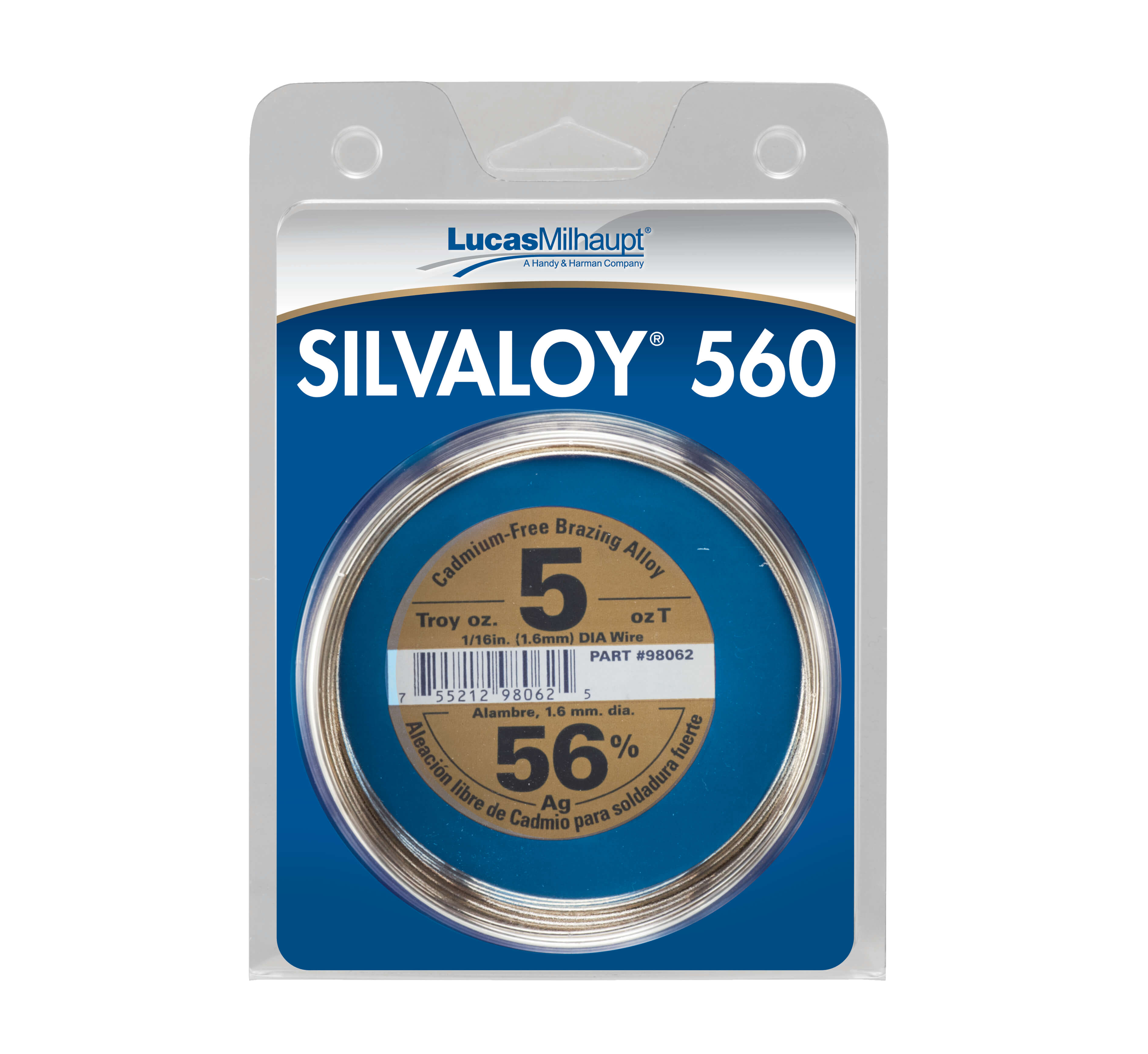 Lucas Milhaupt 98062 SILVALOY 560, 56% Silver, 5 Troy Oz. - Edmondson Supply