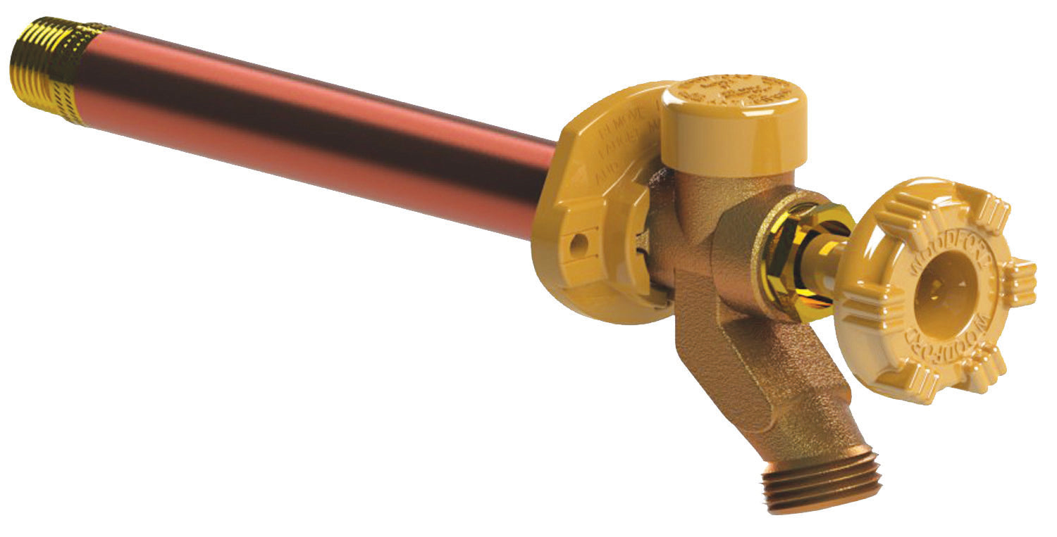 Woodford 17CP-10-MH Model 17 Freezeless Anti-Siphon Wall Faucet, 1/2" MPT x 1/2" Sweat, 10-Inch, Metal Handle - Edmondson Supply
