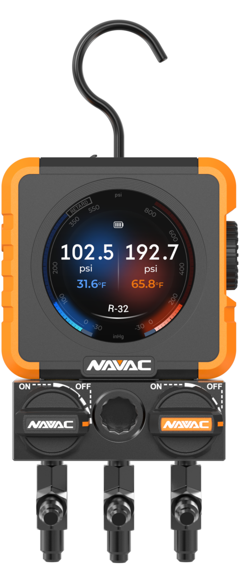NAVAC N1DX Flex 1 Manifold Gauge w/HD Color Graphic Interface - Edmondson Supply