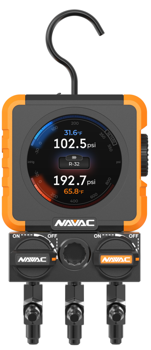 NAVAC N1DX Flex 1 Manifold Gauge w/HD Color Graphic Interface - Edmondson Supply