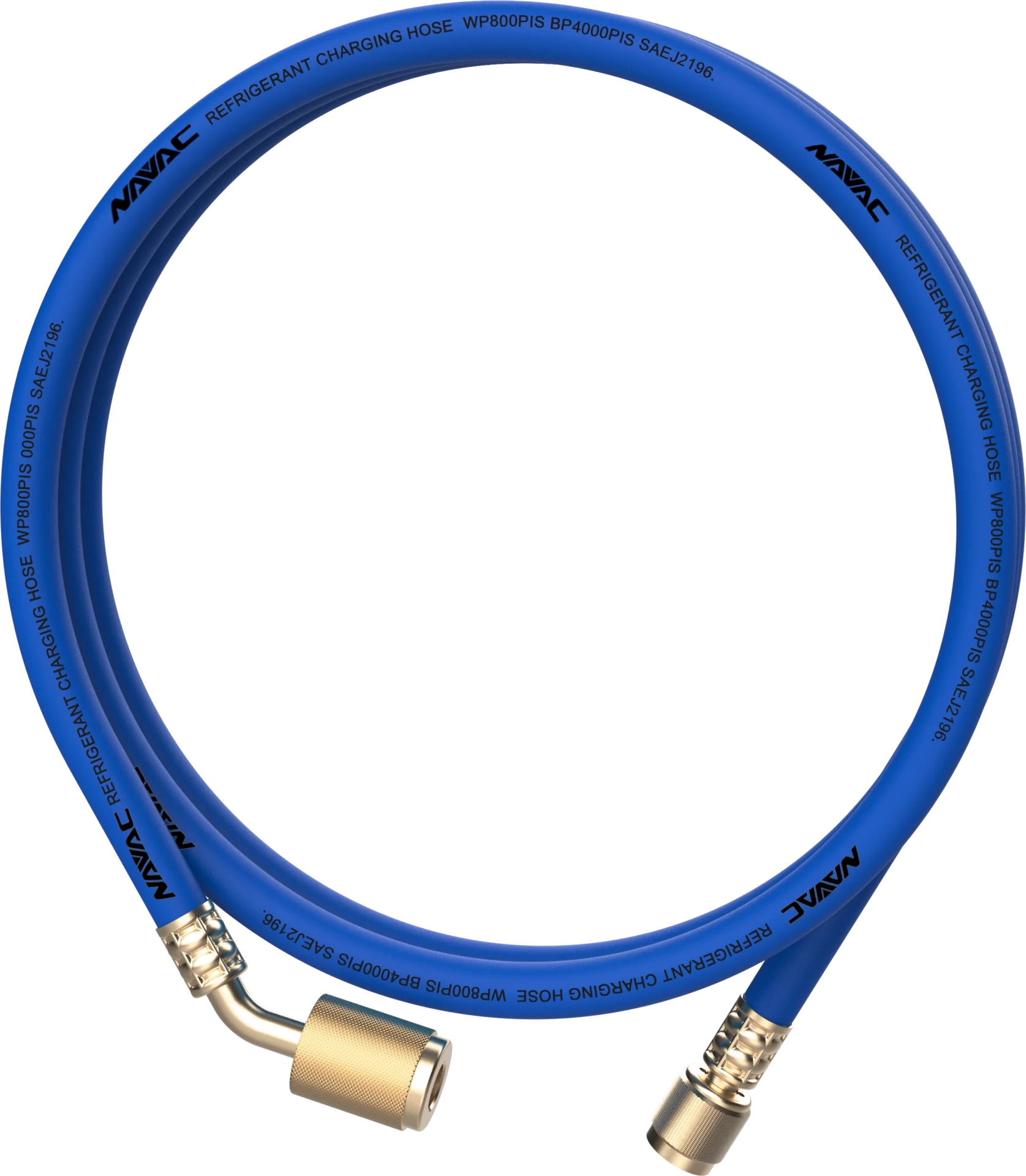 NAVAC NH5SLL 1/4" Low Lose Refrigerant 3 Hose Set, 5 ft, Red, Yellow, Blue - Edmondson Supply