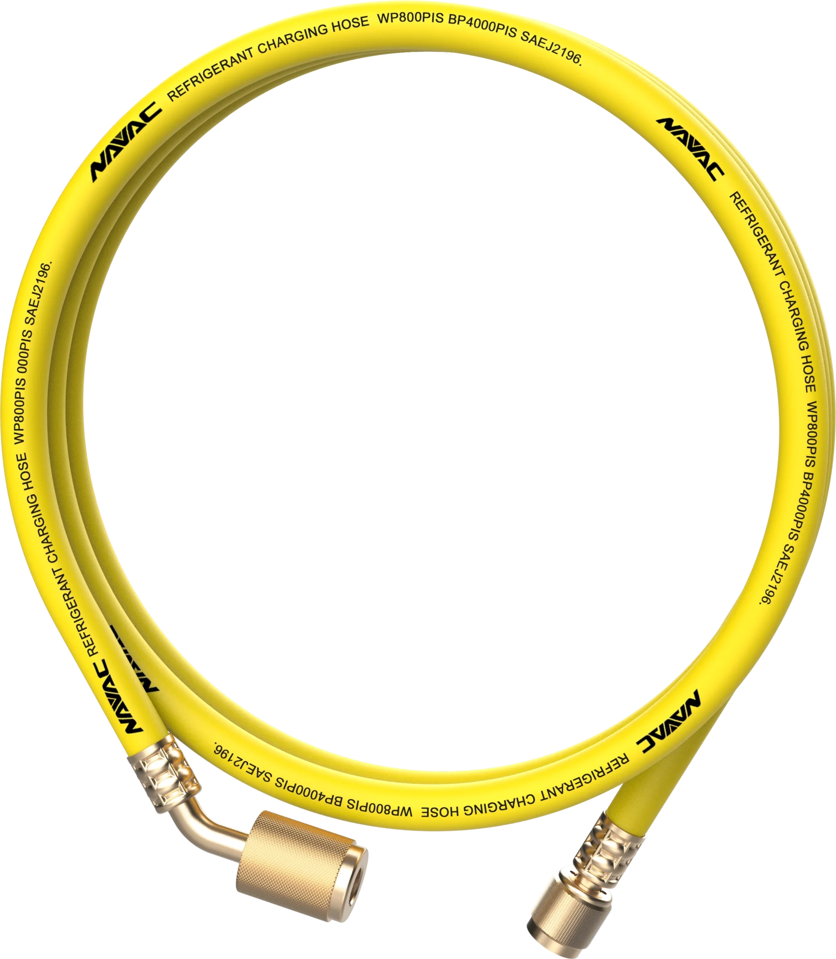 NAVAC NH5SLL 1/4" Low Lose Refrigerant 3 Hose Set, 5 ft, Red, Yellow, Blue - Edmondson Supply