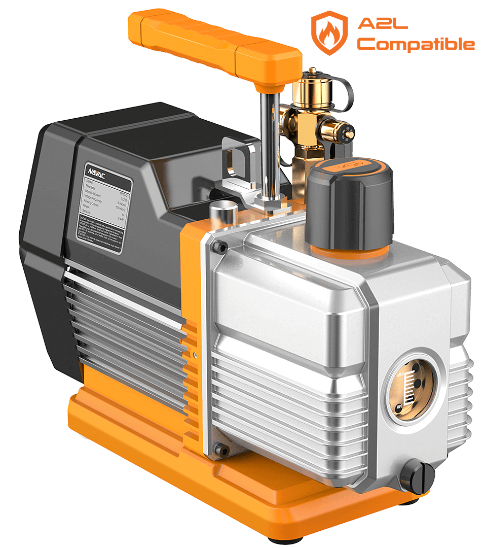 NAVAC NP7DP2 Vacuum Pump, 7 CFM, 2-Stage, 15 Microns, A2L, Pro Series - Edmondson Supply