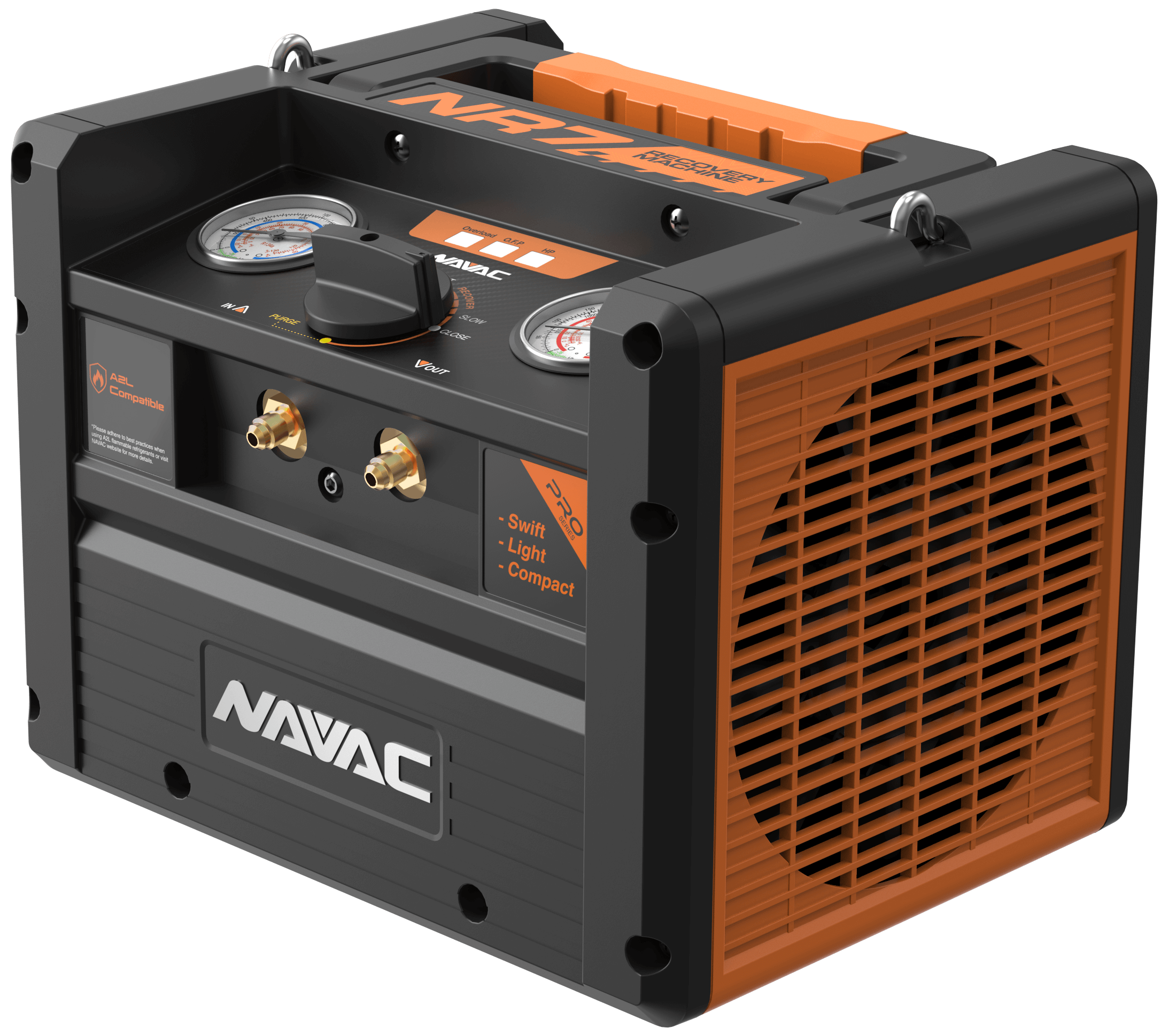 NAVAC NR7 Dual-Cylinder Brushless DC Refrigerant Recovery Unit, Pro Series - Edmondson Supply