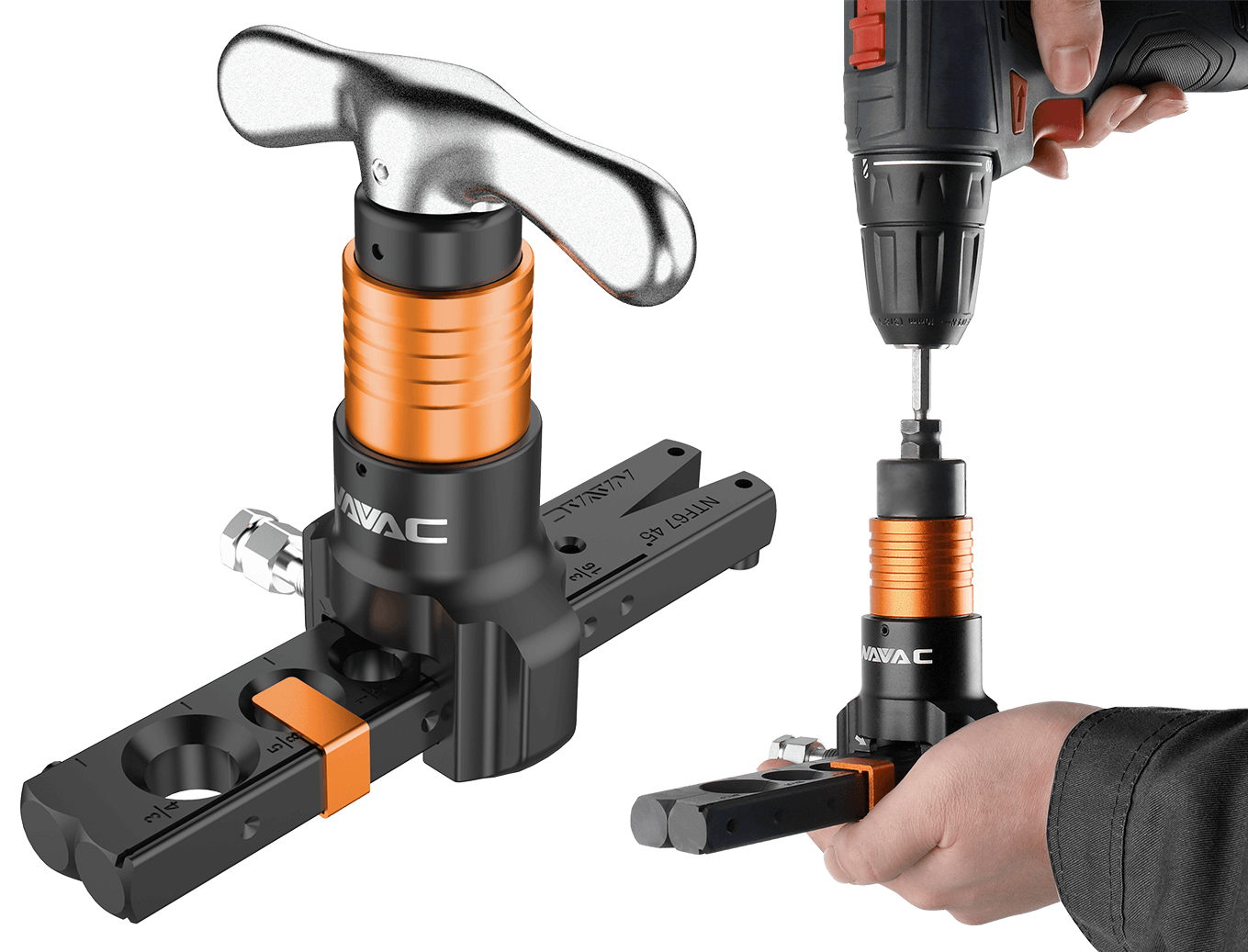 NAVAC NTF67D Hand or Drill Powered Flaring Tool - Edmondson Supply
