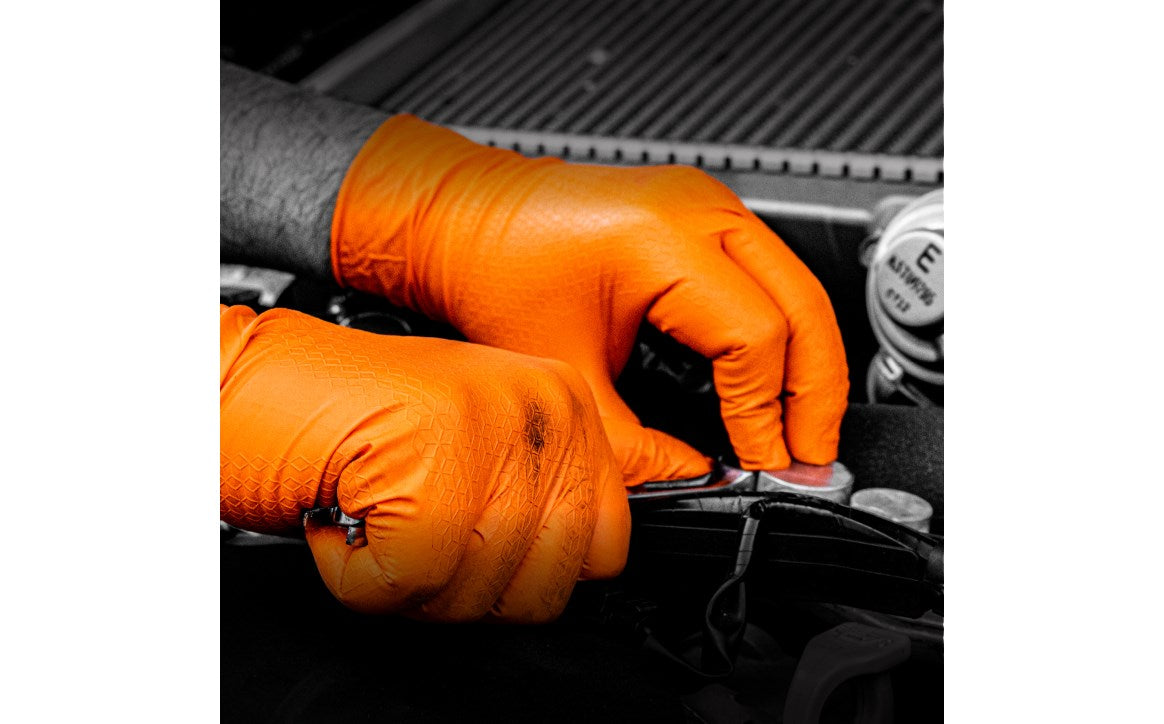 SAS Safety Corp 66474 Astro-Grip® Powder-Free Exam Grade Nitrile Disposable Gloves - 7 Mil - 100PK - Size XL - Edmondson Supply