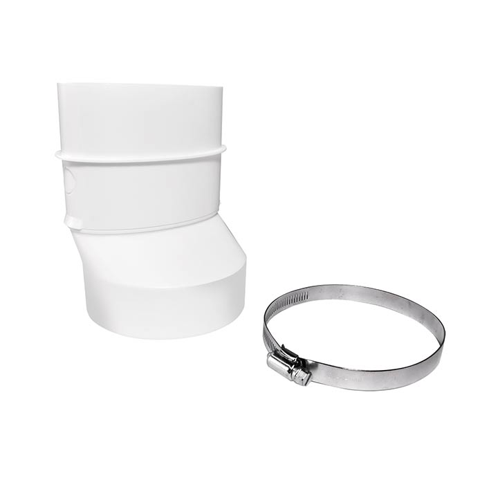 Dundas Jafine R2OZW Round to Oval Duct Adapter, 4" - Edmondson Supply