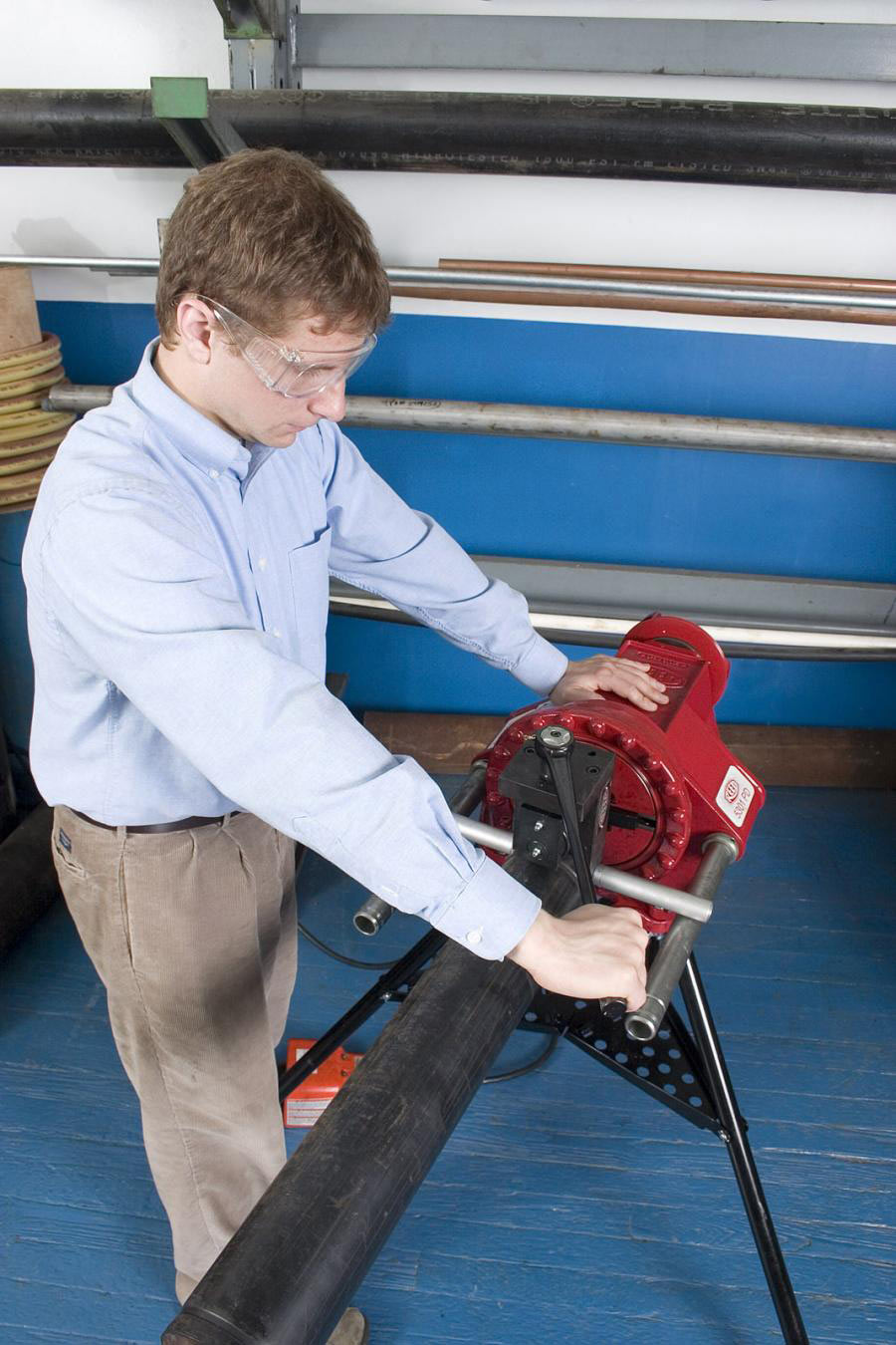 Reed Mfg RG6S Portable Roll Groover, 1-1/4" - 6" Sch 5S to 40, 4" - 6" PVC - Edmondson Supply