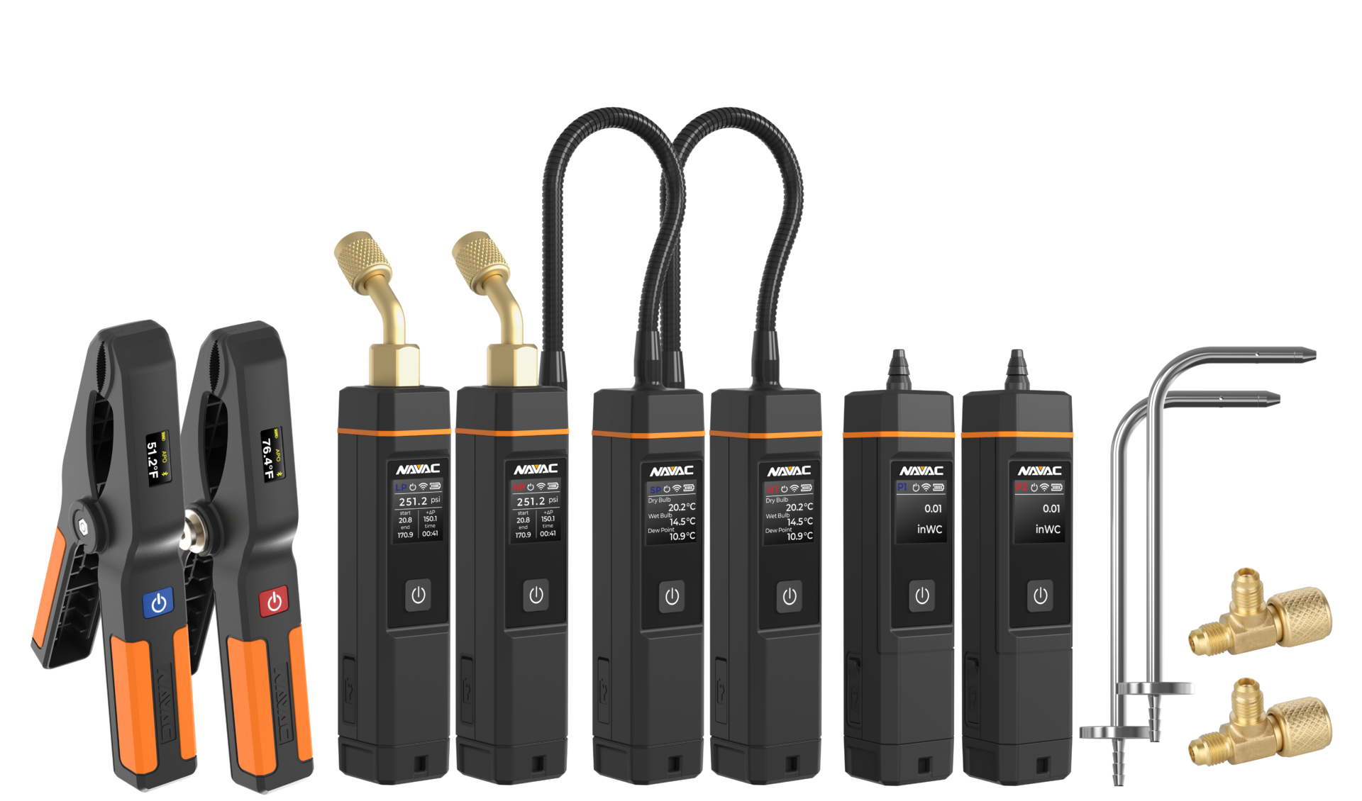 NAVAC SK4TPHM1 Smart Refrigerant & Air Side Diagnostics Pro Kit - Edmondson Supply