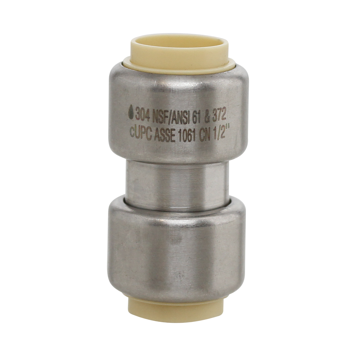 Boshart SSPF-C05 1/2" 304 Stainless Steel Push-Fit Coupling - Edmondson Supply