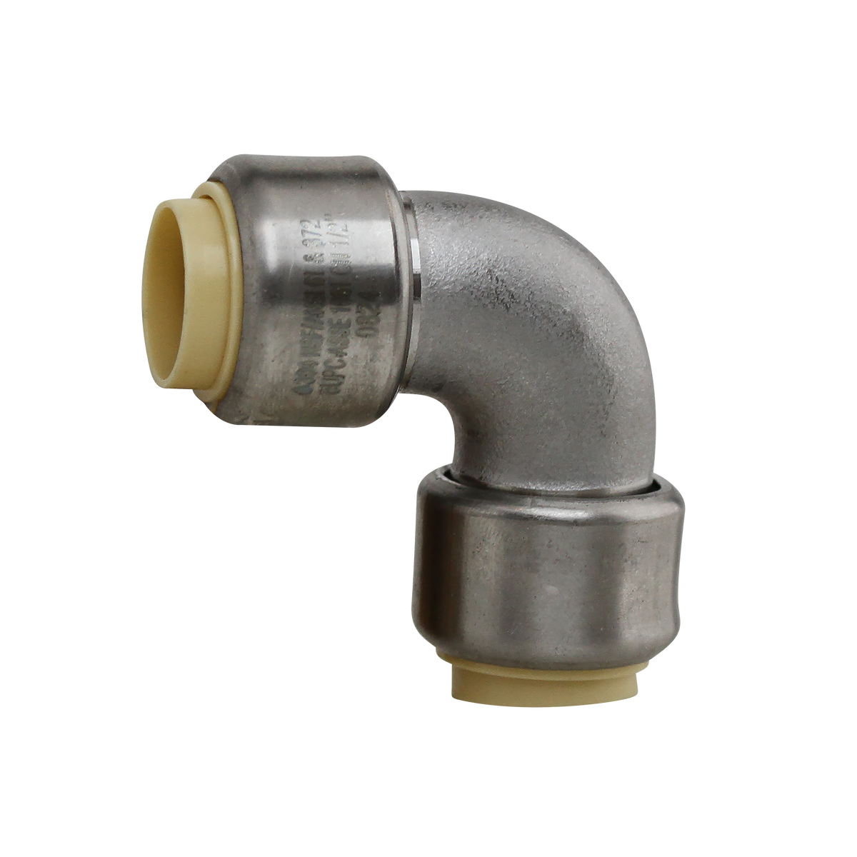 Boshart SSPF-E05 1/2" 304 Stainless Steel Push-Fit 90° Elbow, CTS - Edmondson Supply