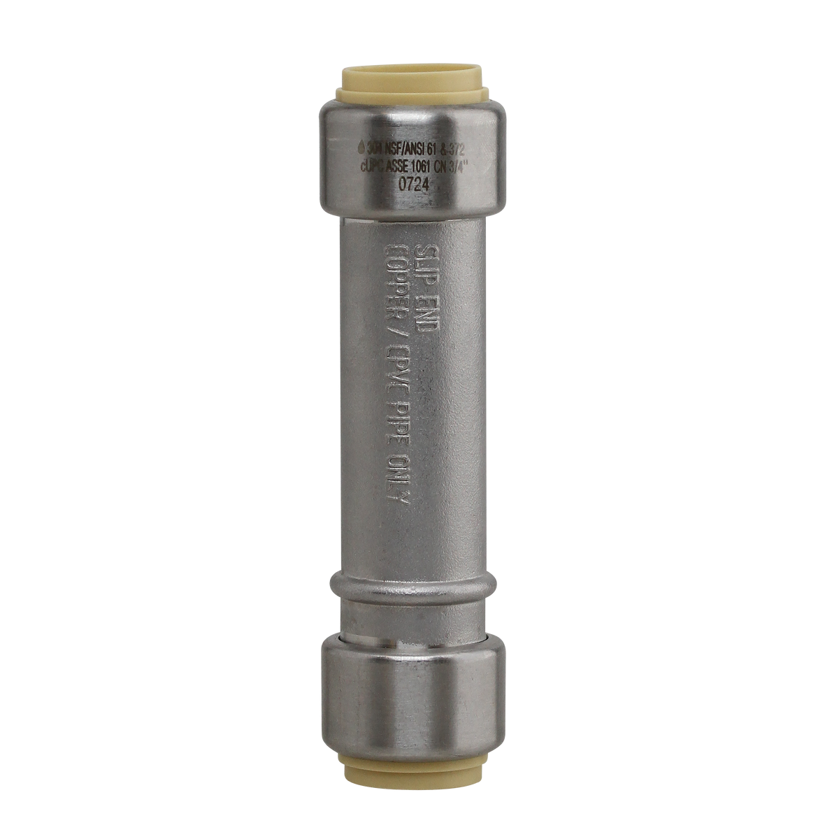 Boshart SSPF-RC07 3/4" 304 Stainless Steel Push-Fit Repair Coupling, CTS - Edmondson Supply