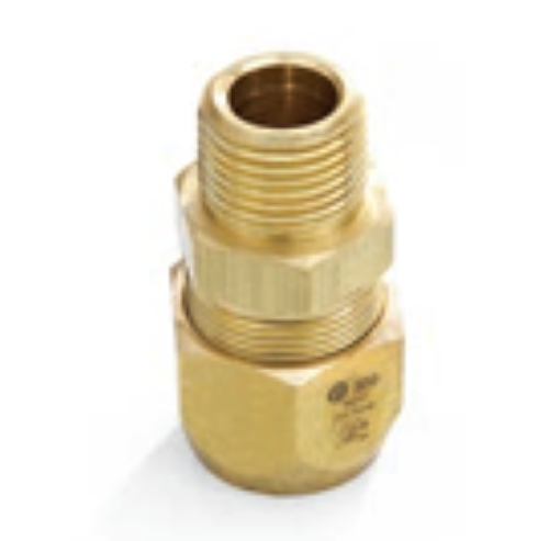 TracPipe® AutoSnap® FGP-SFST-1000 1" MNPT Brass Straight Adapter, for CounterStrike® CSST Flexible Gas Pipe