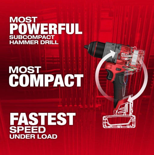 Milwaukee 3404-20 M12 FUEL™ 1/2" Hammer Drill/Driver - Edmondson Supply