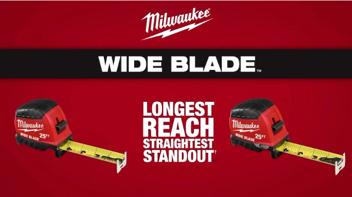 Milwaukee 48-22-1216 Wide Blade Tape Measures - Edmondson Supply