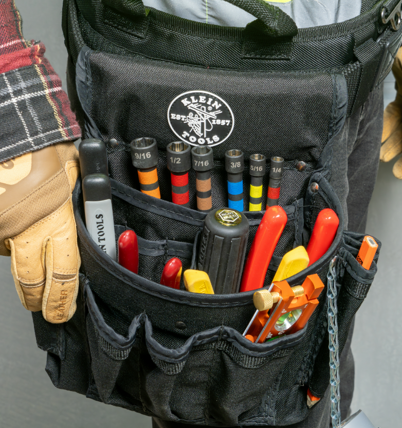 Klein Tools 32950 Hollow Magnetic Color-Coded Ratcheting Power Nut Drivers, 7-Piece - Edmondson Supply