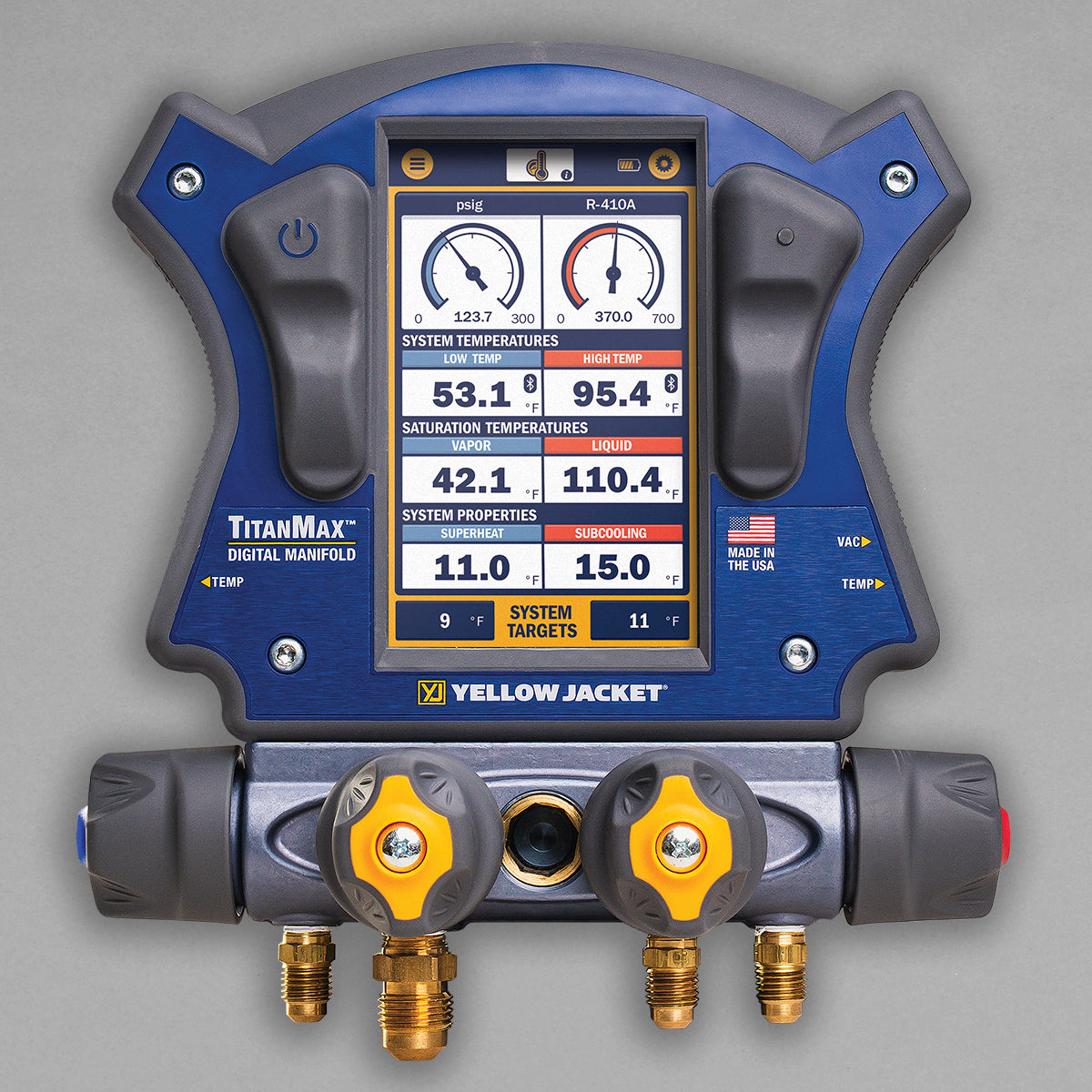 Yellow Jacket 40887 TITANMAX™ Deluxe Digital Manifold with Wireless Sensors Kit - Edmondson Supply
