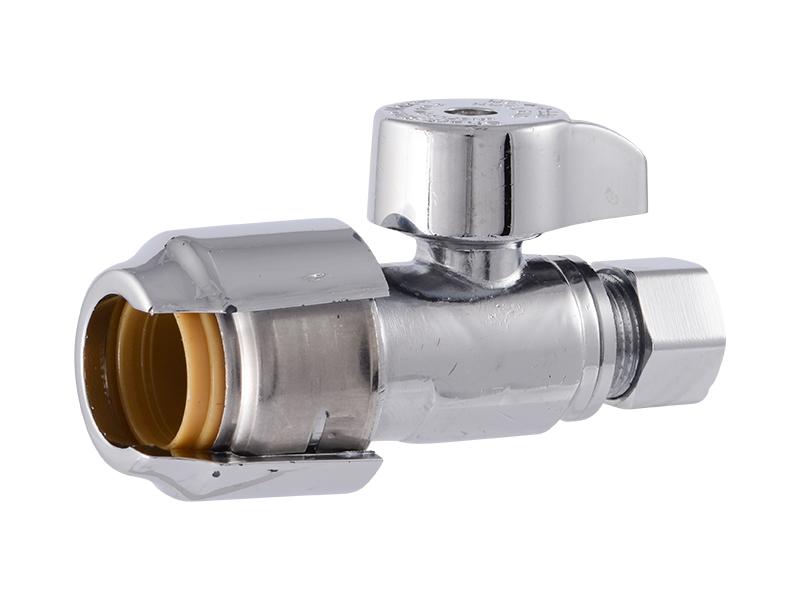 SharkBite Max UR23037 1/2" Push-to-Connect x 3/8" Compression Brass Straight Stop - Edmondson Supply