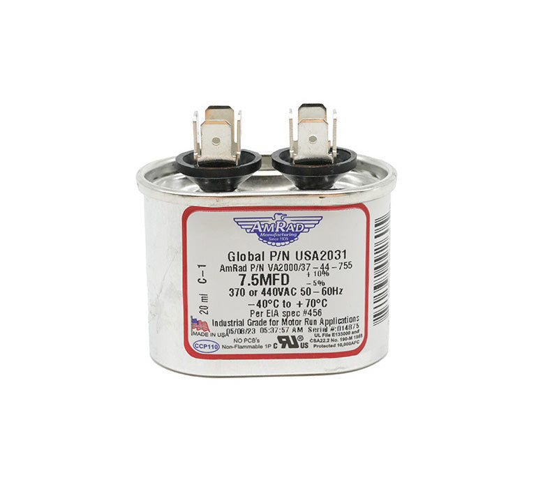 MARS USA2031 AmRad 7.5 MFD 370/440V Oval Motor Run Capacitor - Edmondson Supply