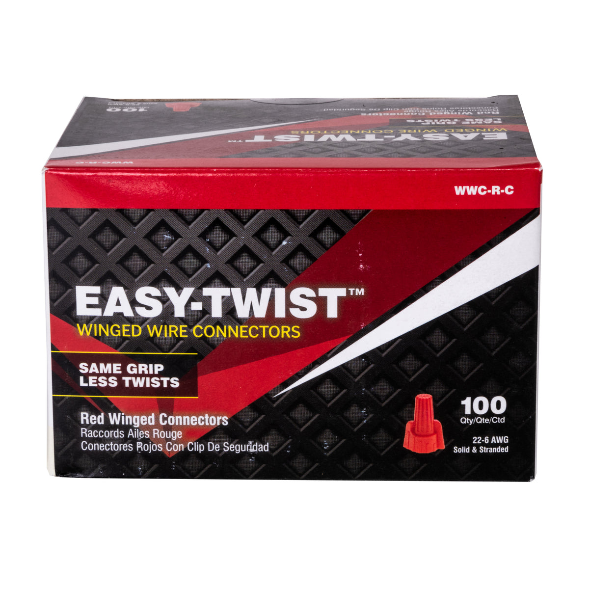NSI WWC-R-C Winged Red Easy Twist, 18-8 Awg - Carton of 100 - Edmondson Supply