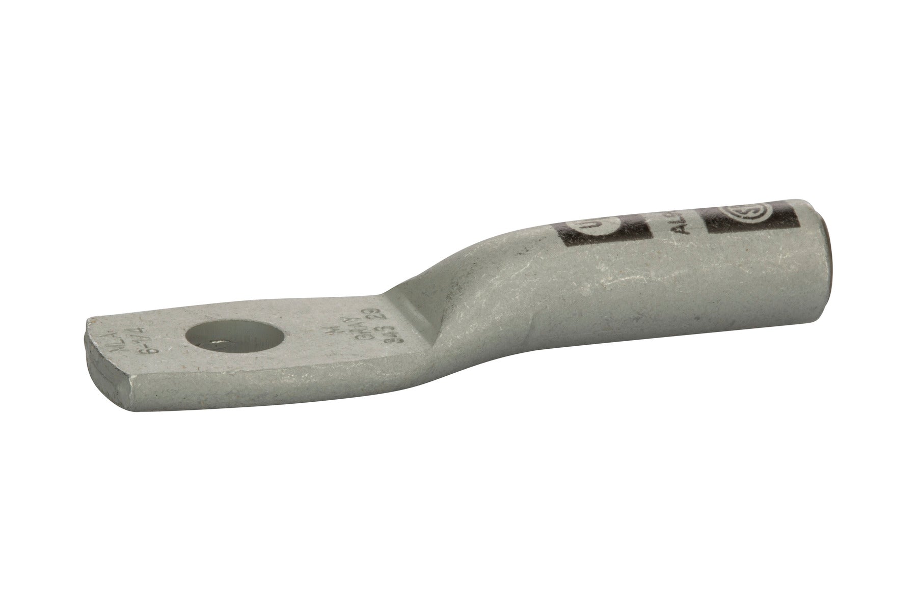 NSI AL6-14 Single-Hole Aluminum Barrel Compression Lug, 6 AWG, 1/4” Mount, AL/CU - Edmondson Supply