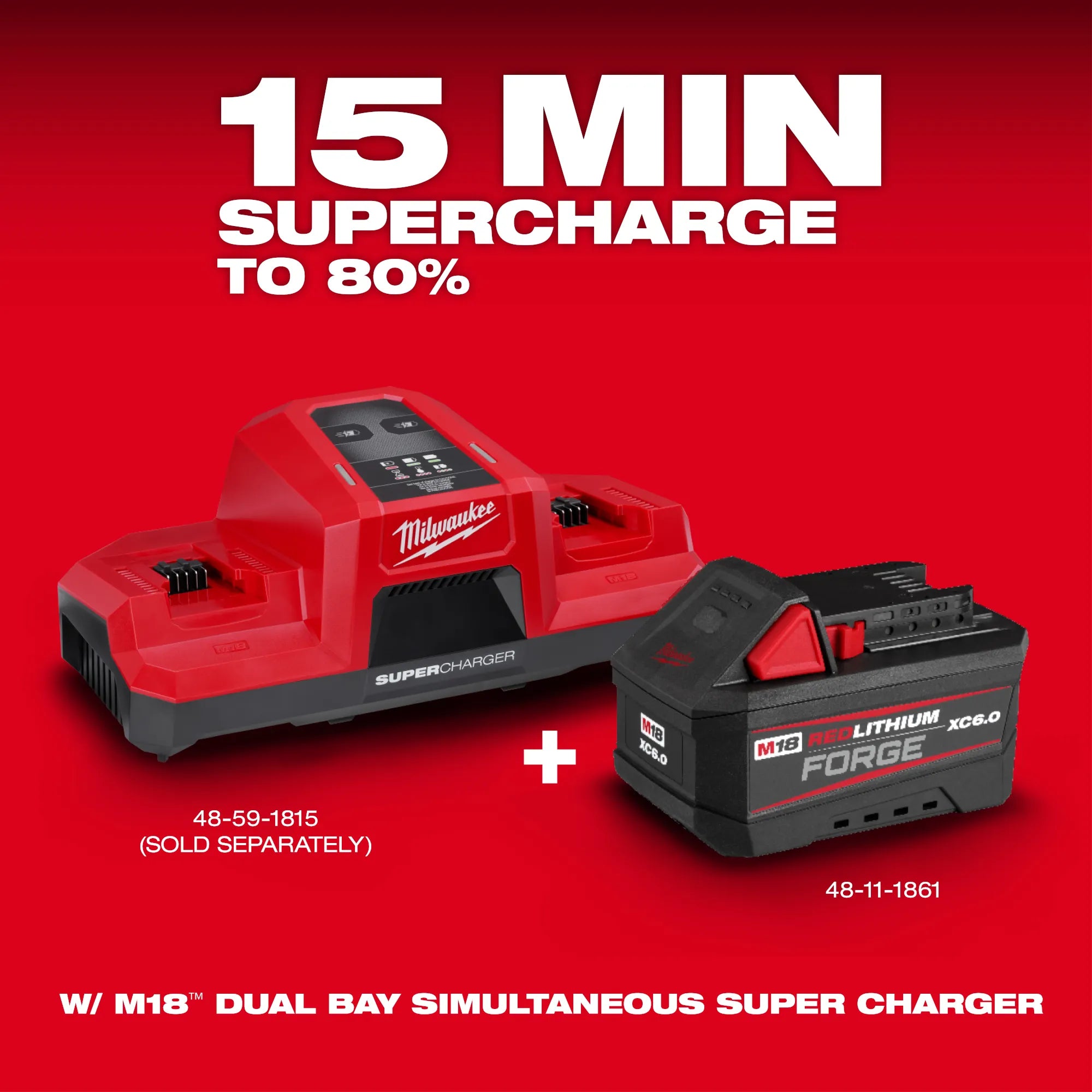Milwaukee 48-11-1861 M18™ REDLITHIUM™ FORGE™ XC6.0 Battery Pack - Edmondson Supply