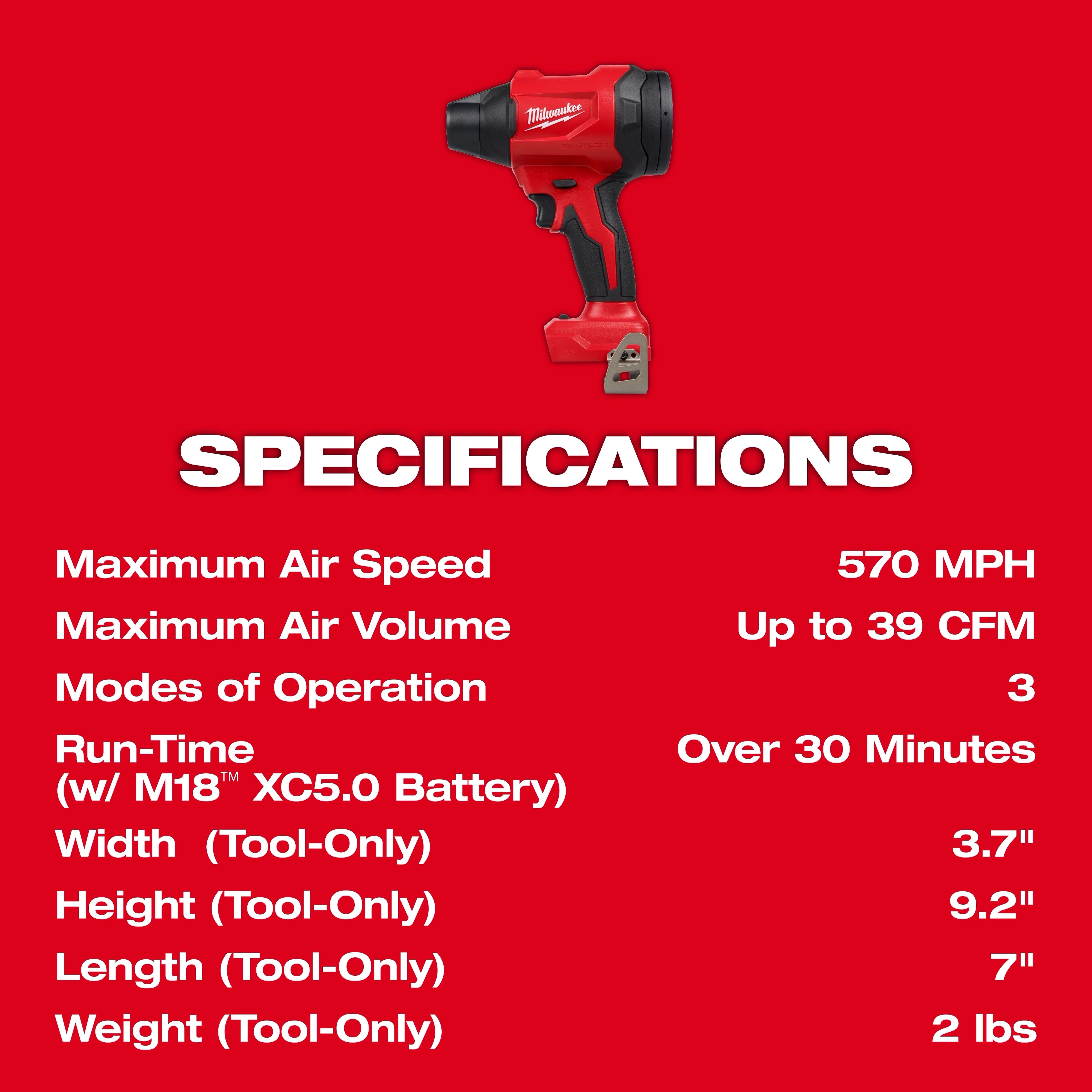 Milwaukee 0887-20 M18™ Brushless Precision Blower - Edmondson Supply