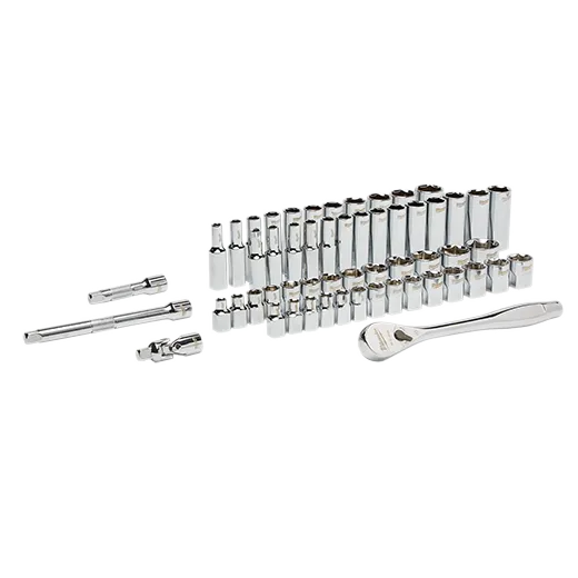 Milwaukee 48-22-9008 3/8" Drive 56pc Ratchet & Socket Set - SAE & Metric - Edmondson Supply