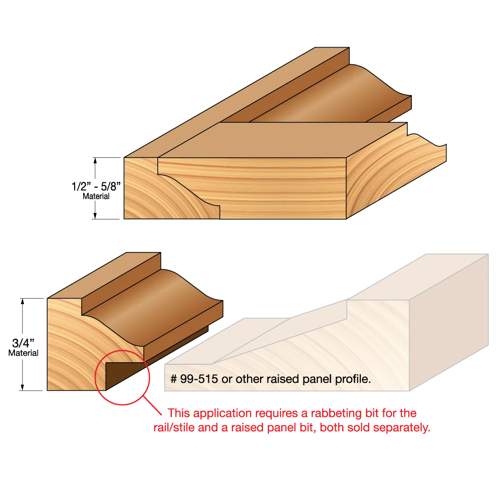 Freud 99-470 1-1/2" Reversible Wainscoting Bit - Edmondson Supply