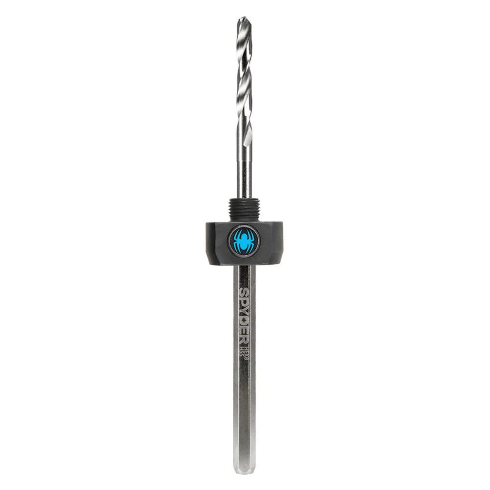 SPYDER 600637P Hex8 3/8" HSS Quick Change Hole Saw Arbor Assembly Rapid Core Eject® - Edmondson Supply