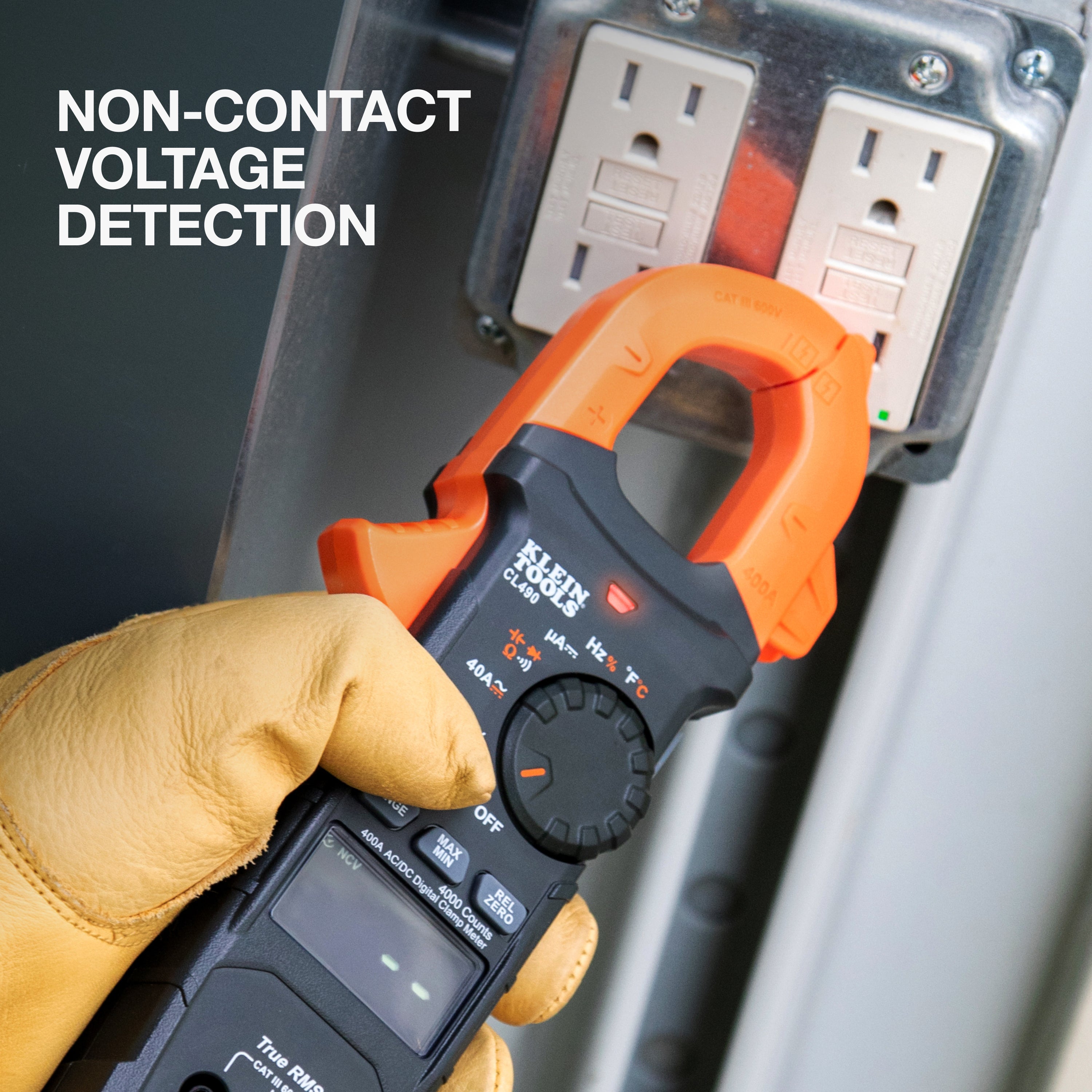 Klein Tools CL490 400A AC/DC Dual-Display Auto-Ranging Digital Clamp Meter - Edmondson Supply