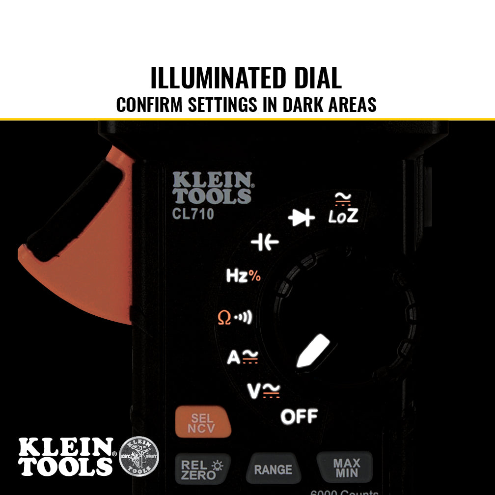 Klein Tools CL710 600A AC/DC Auto-Ranging Digital Pro Clamp Meter - Edmondson Supply
