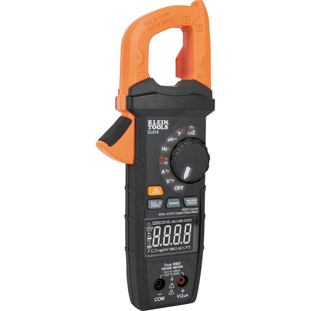 Klein Tools CL810 600A AC/DC Auto-Ranging Digital Pro Clamp Meter with Worklight - Edmondson Supply