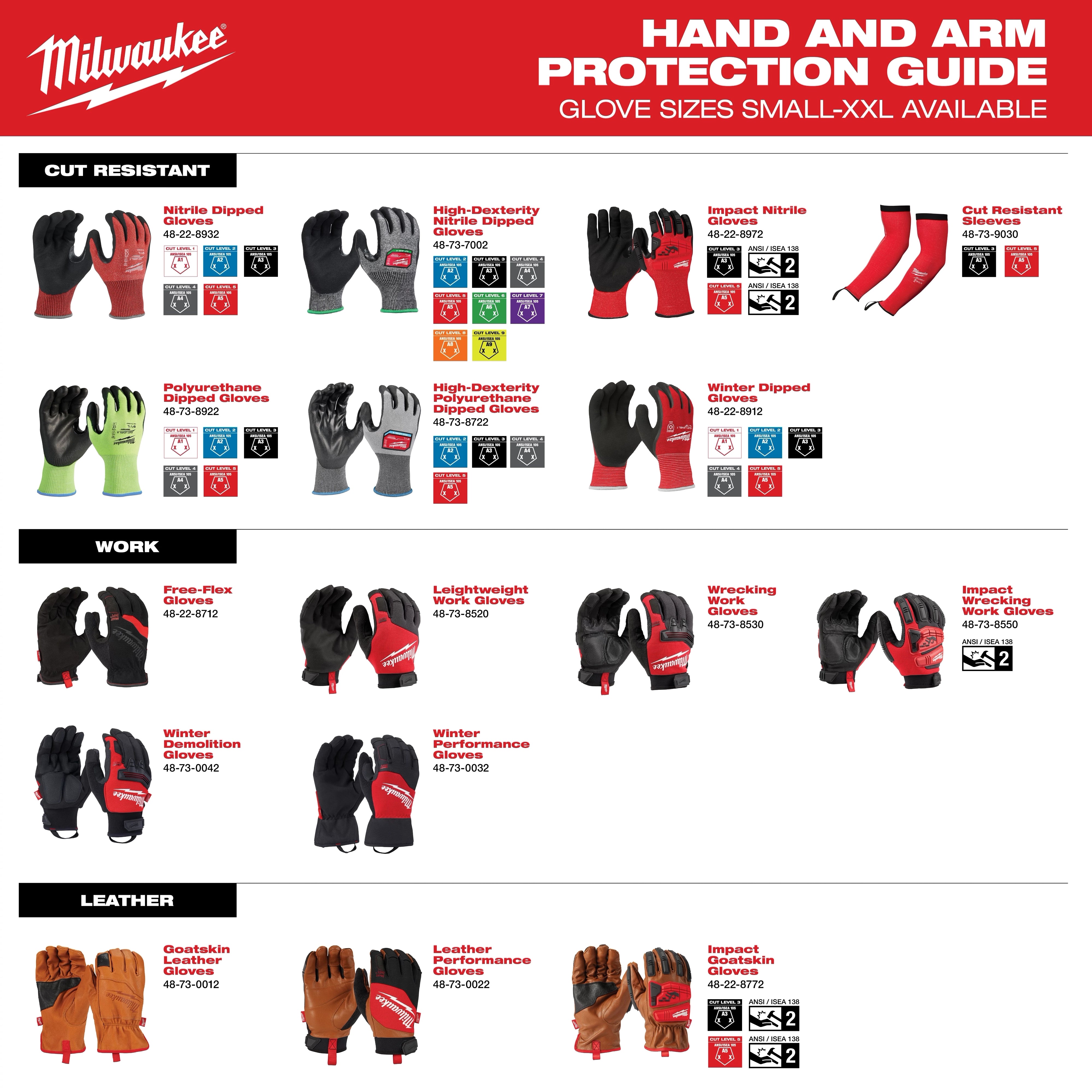 Milwaukee 48-73-8532 Wrecking Work Glove - L - Edmondson Supply