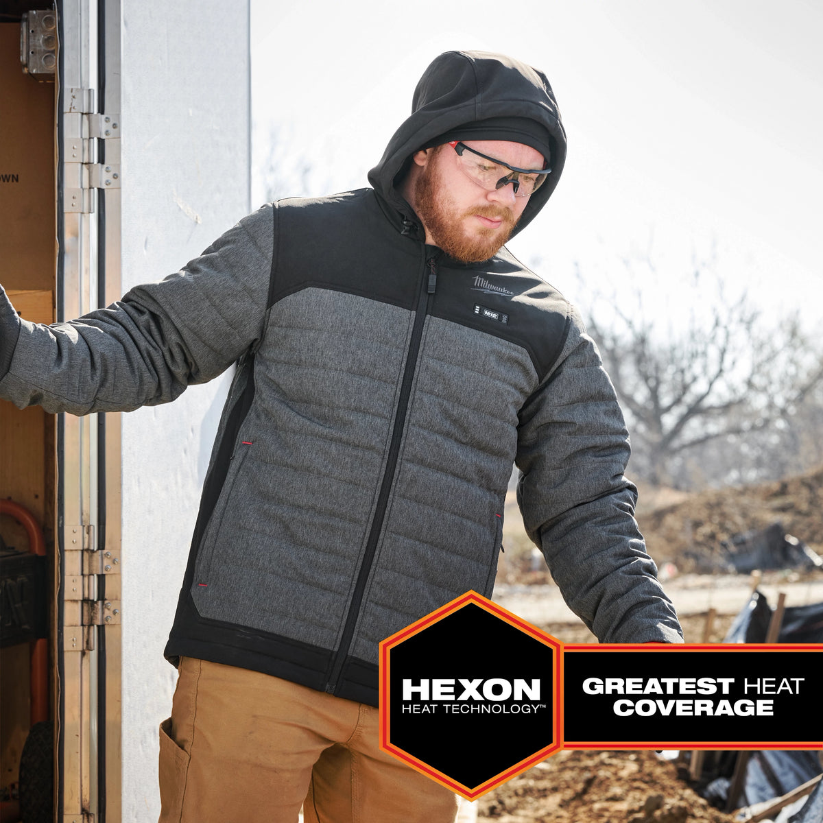 Milwaukee M102G-21XL M12™ Heated AXIS™ Quilted Jacket (Gray, Size XL) - Edmondson Supply