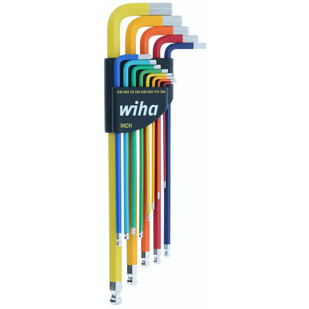 Wiha Tools 66981 13 Piece Ball End Color Coded Hex L-Key Set - Inch - Edmondson Supply