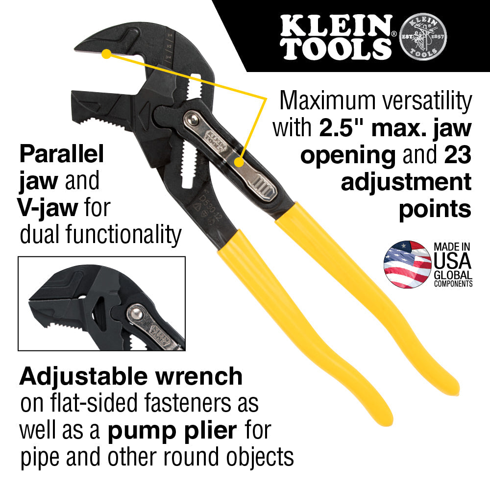Klein Tools D53003KIT Plier Wrench Set, 3-Piece - Edmondson Supply