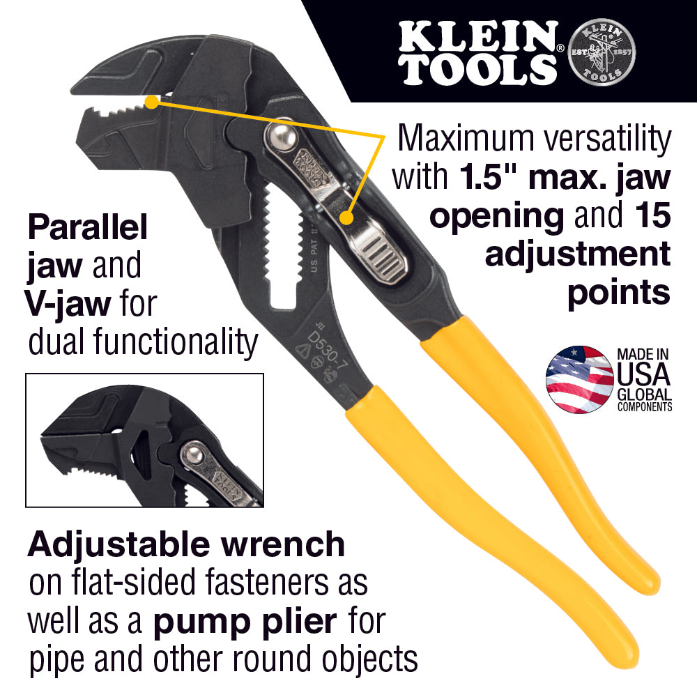 Klein Tools D53002KIT Plier Wrench Set, 2-Piece - Edmondson Supply