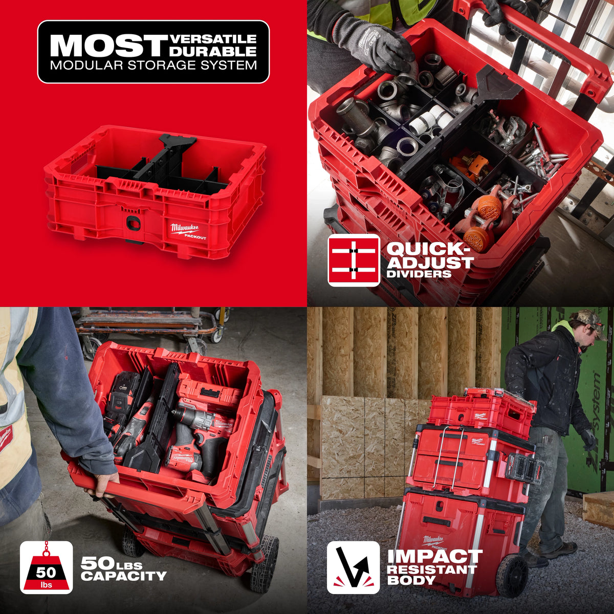 Milwaukee 48-22-8438 PACKOUT™ Low-Profile Crate - Edmondson Supply