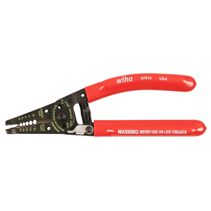 Wiha Tools 57810 Classic Grip Wire Strippers Cutters 7.25" - Edmondson Supply