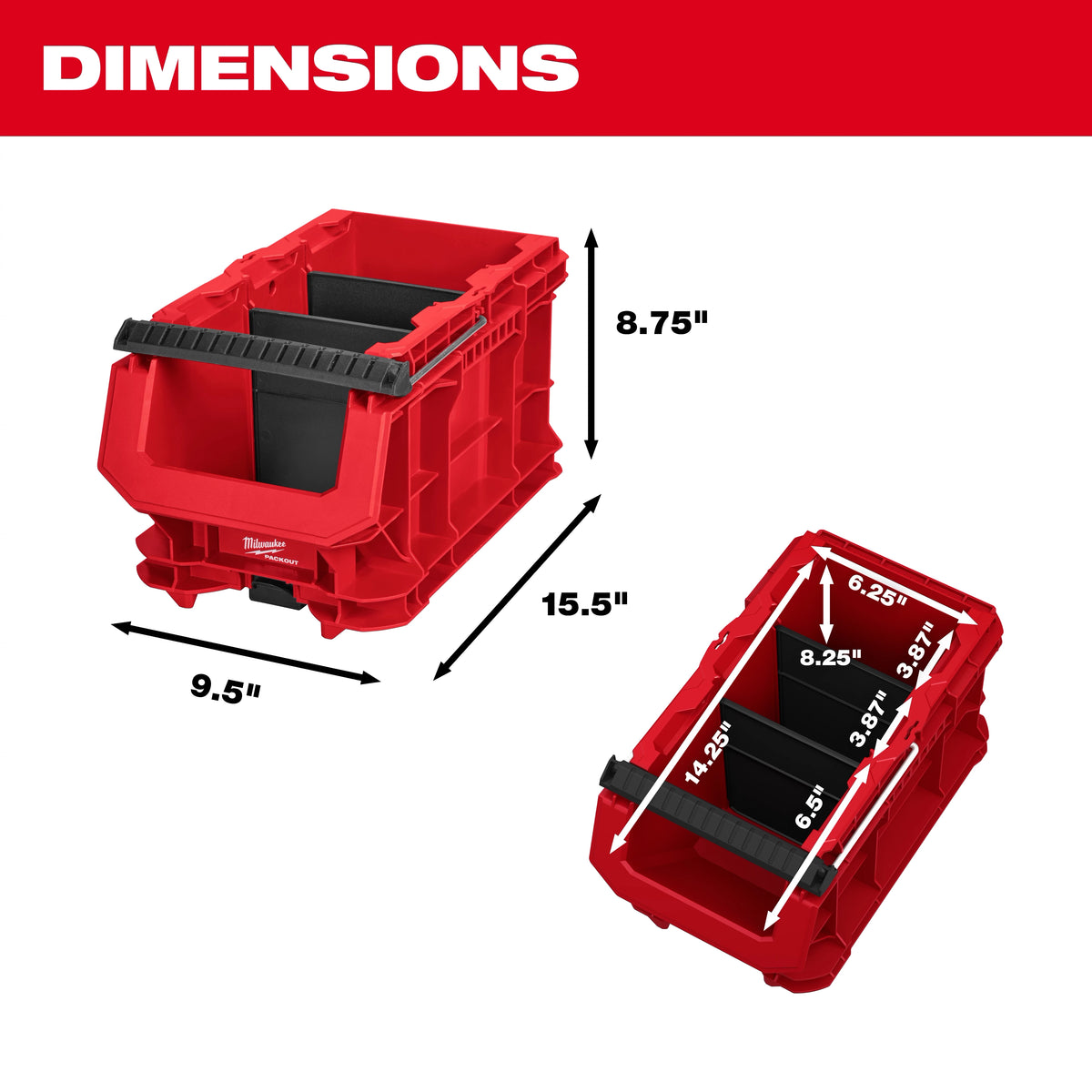 Milwaukee 48-22-8437 PACKOUT™ Compact Crate - Edmondson Supply