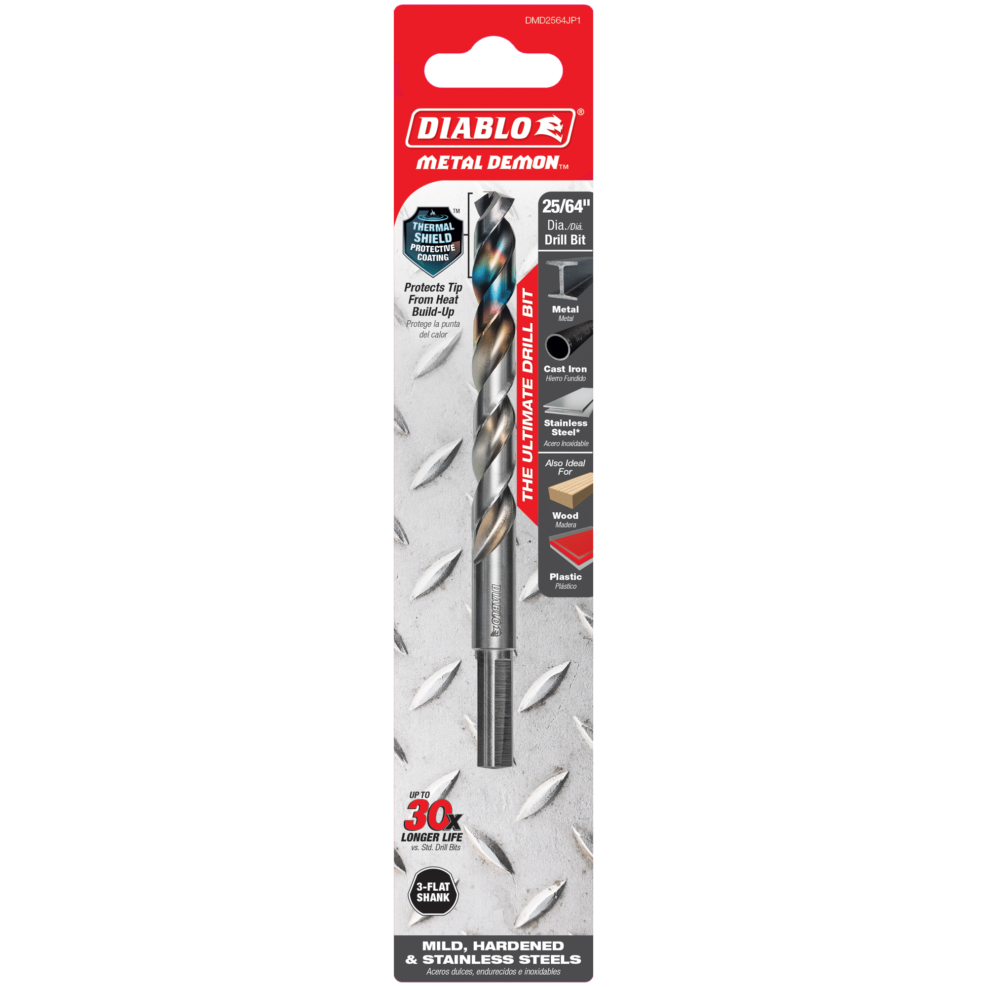 Diablo Tools DMD2564JP1 25/64" Metal Demon™ Drill Bit for Mild, Hardened and Stainless Steels - Edmondson Supply