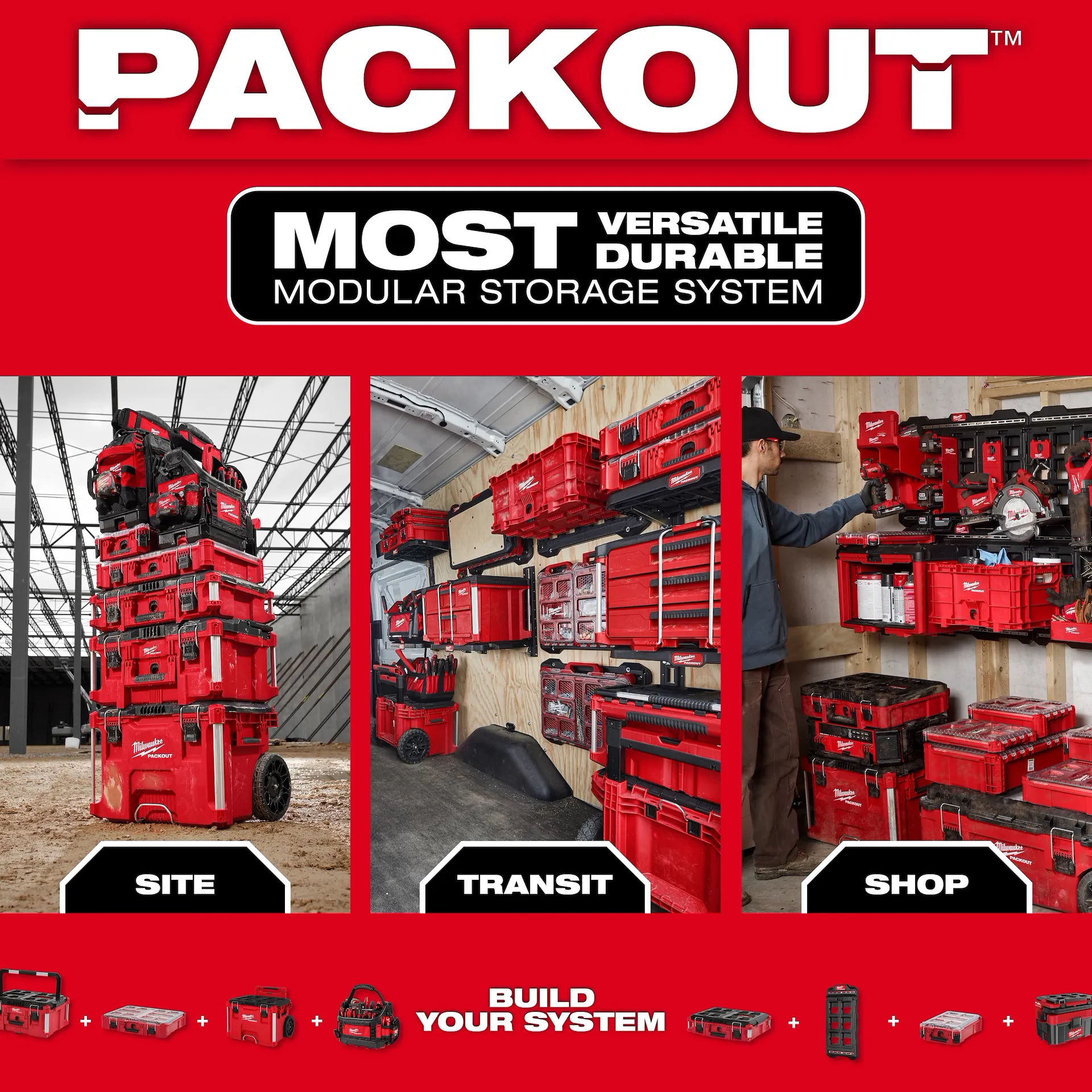 Milwaukee 48-22-8420 PACKOUT™ Rolling Drawer Tool Box - Edmondson Supply
